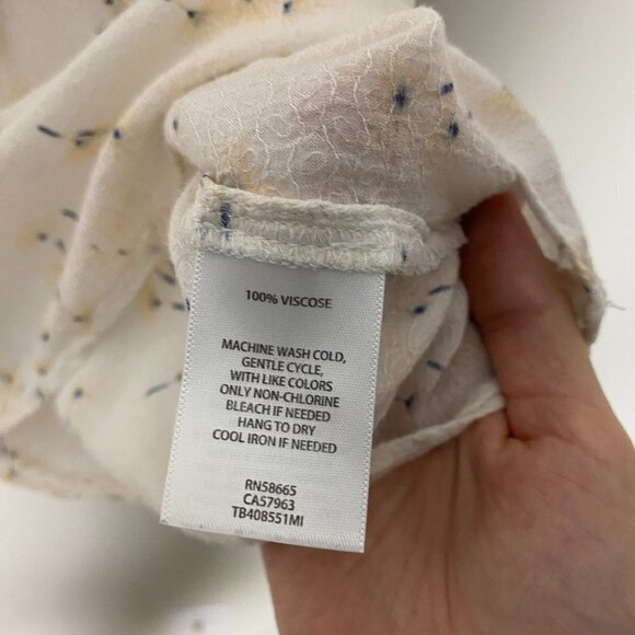 Treasure & Bond Floral Peasant Top Shirt Blouse Womens Small - Picture 4 of 7